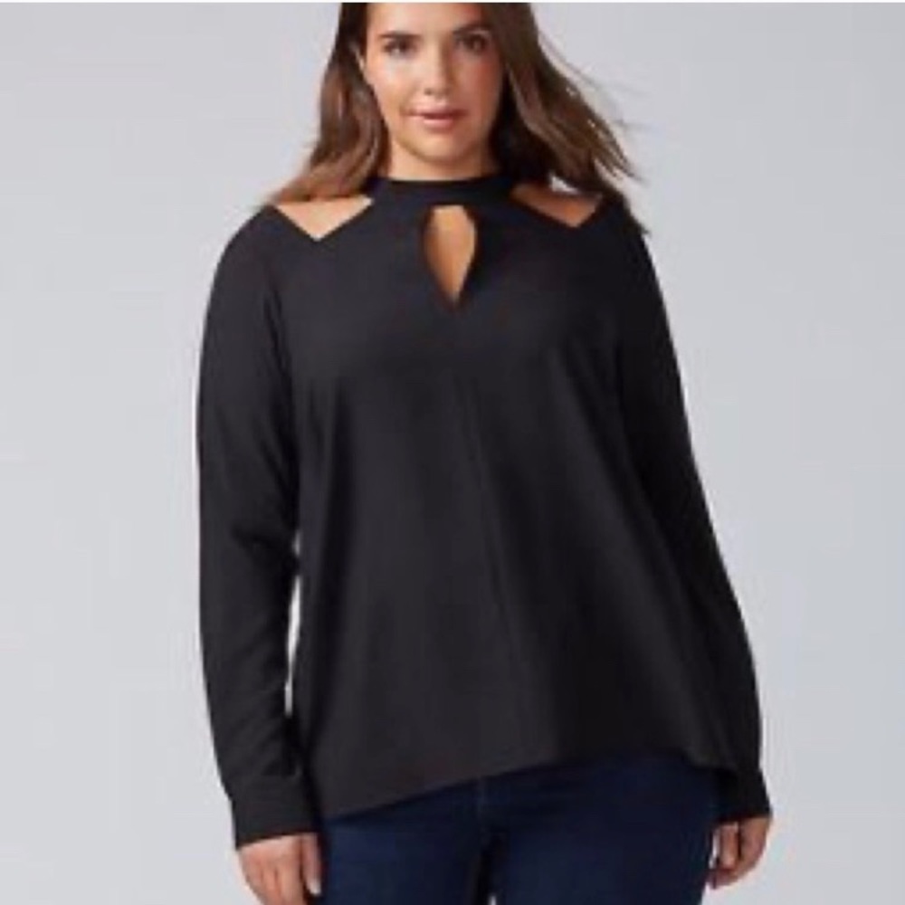 Size 26 Lane Bryant Coldest Shoulder Top